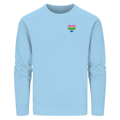 Organic Basic Sweatshirt mit Herz Stick - Polysexual