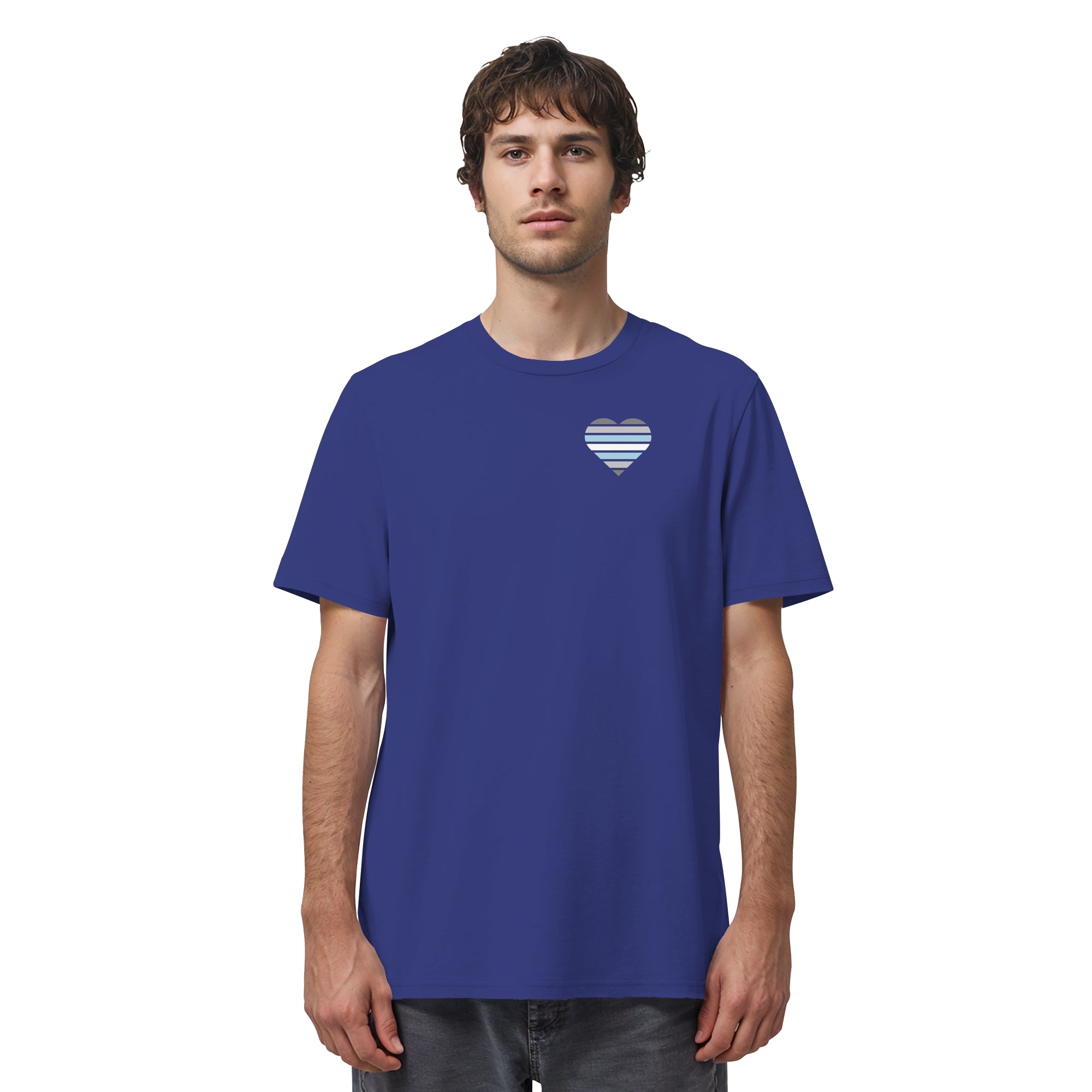 Organic Shirt - Demiboy Flag Herz Print