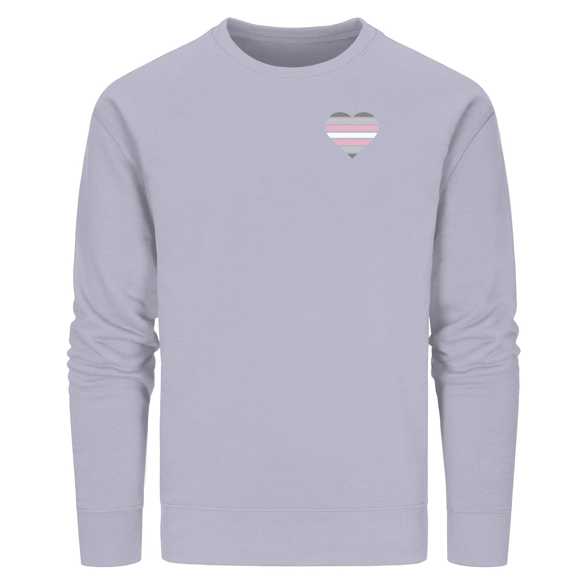 Organic Basic Sweatshirt - Demigirl Flag Herz Print