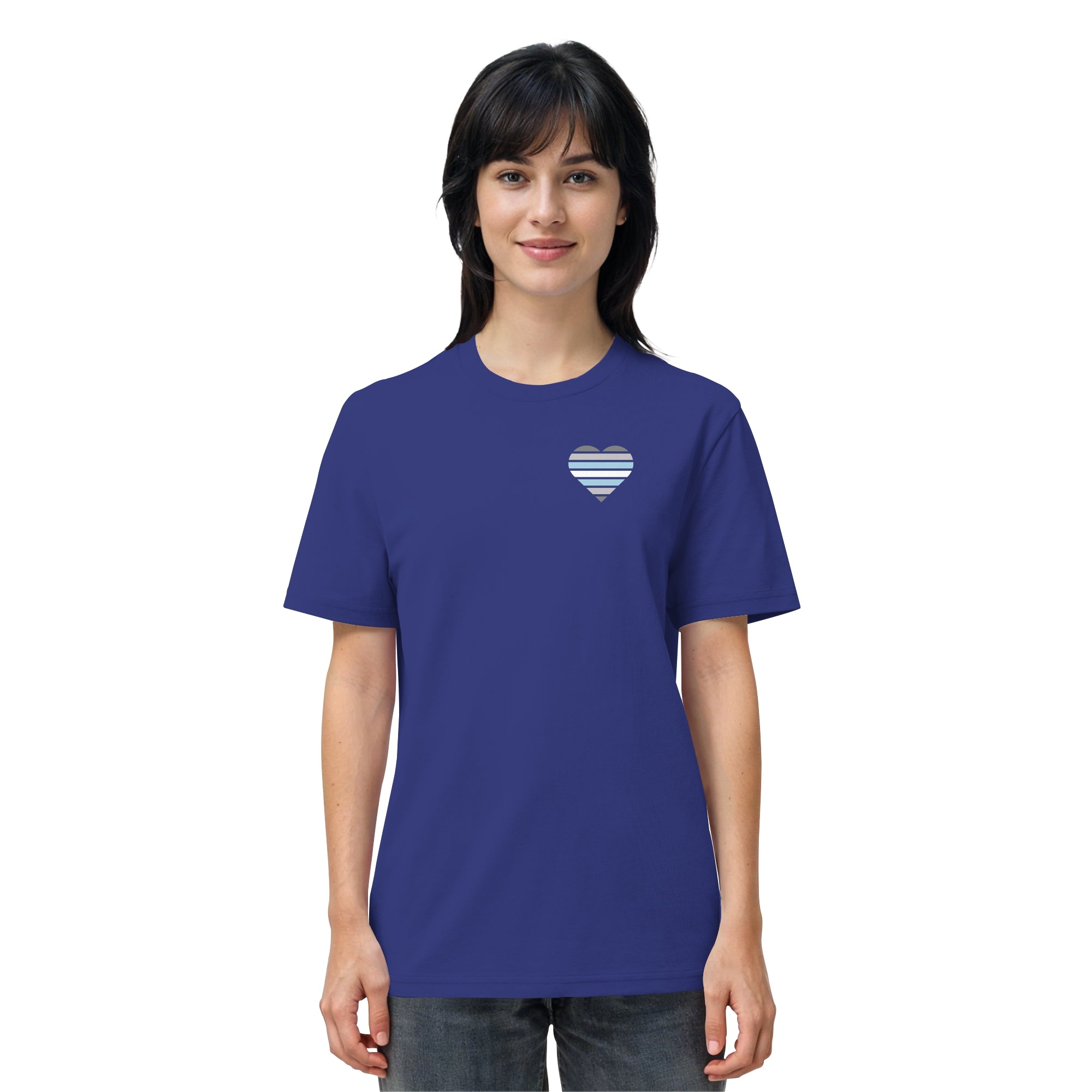 Organic Shirt - Demiboy Flag Herz Print