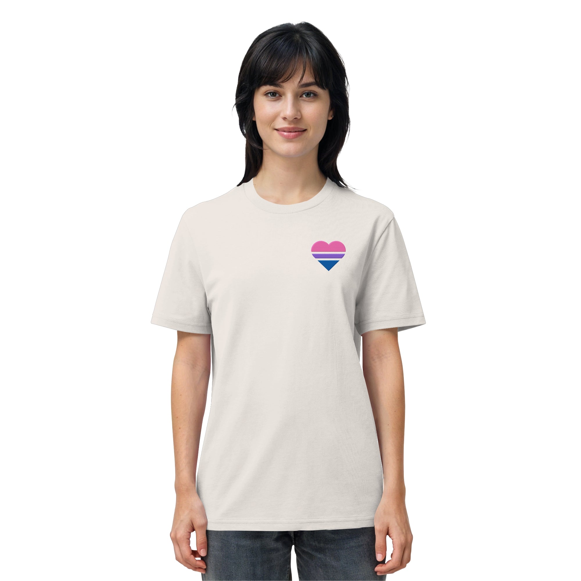 Organic Shirt - Bisexual Flag Herz Stick