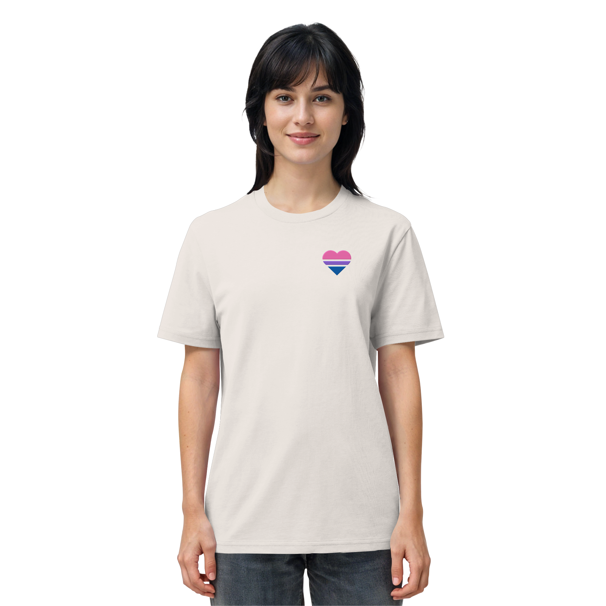 Organic Shirt - Bisexual Flag Herz Stick