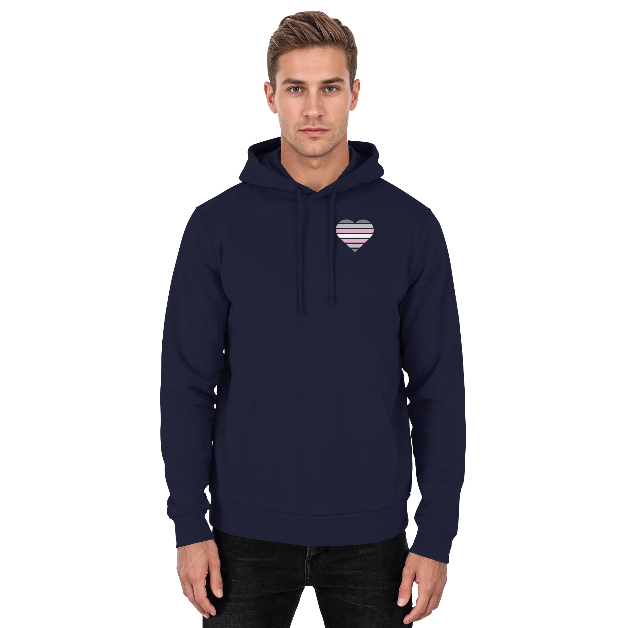 Basic Hoodie - Demigirl Flag Herz Print