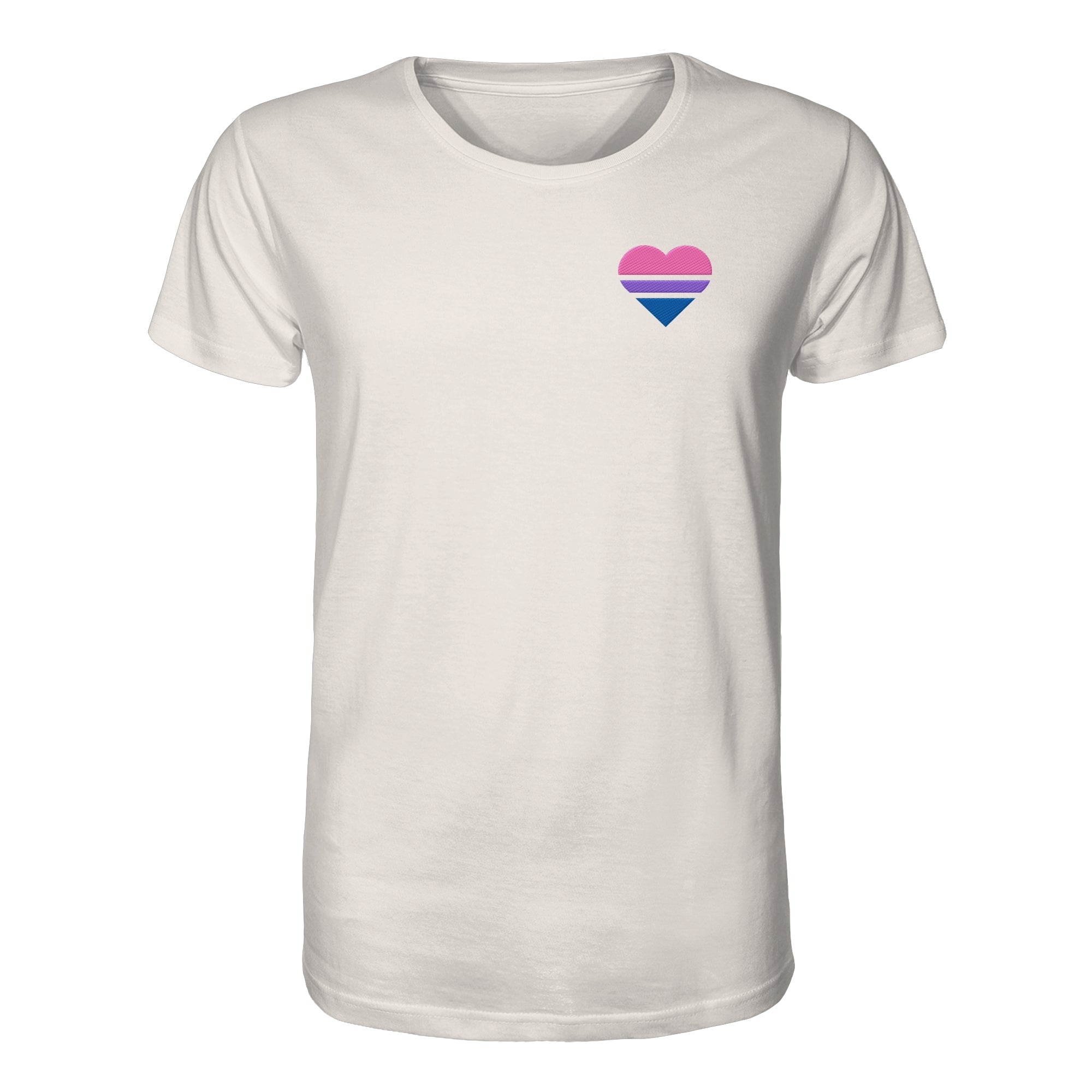 Organic Shirt - Bisexual Flag Herz Stick