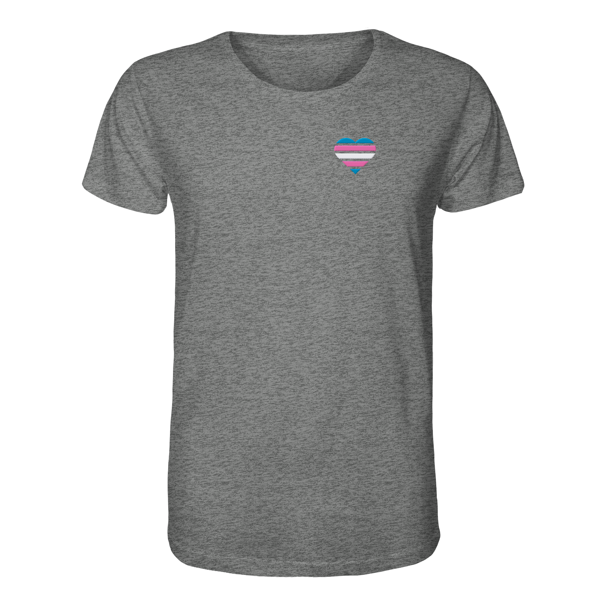 Organic Shirt - Trans Flag Herz Stick