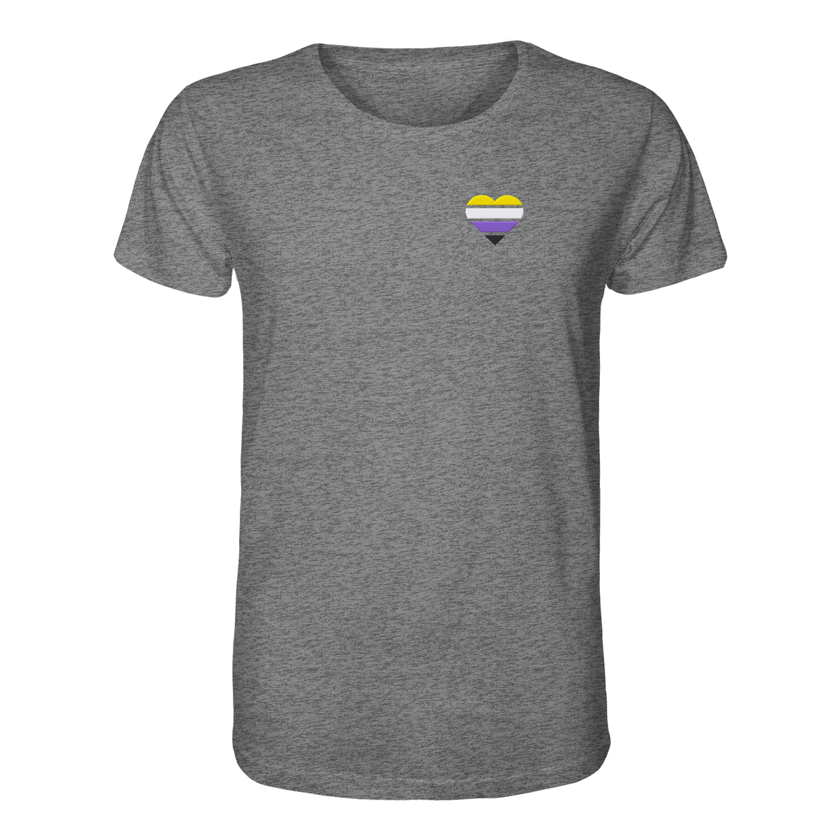 Organic Shirt mit Herz Stick - Nonbinary
