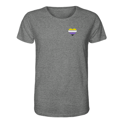 Organic Shirt mit Herz Stick - Nonbinary