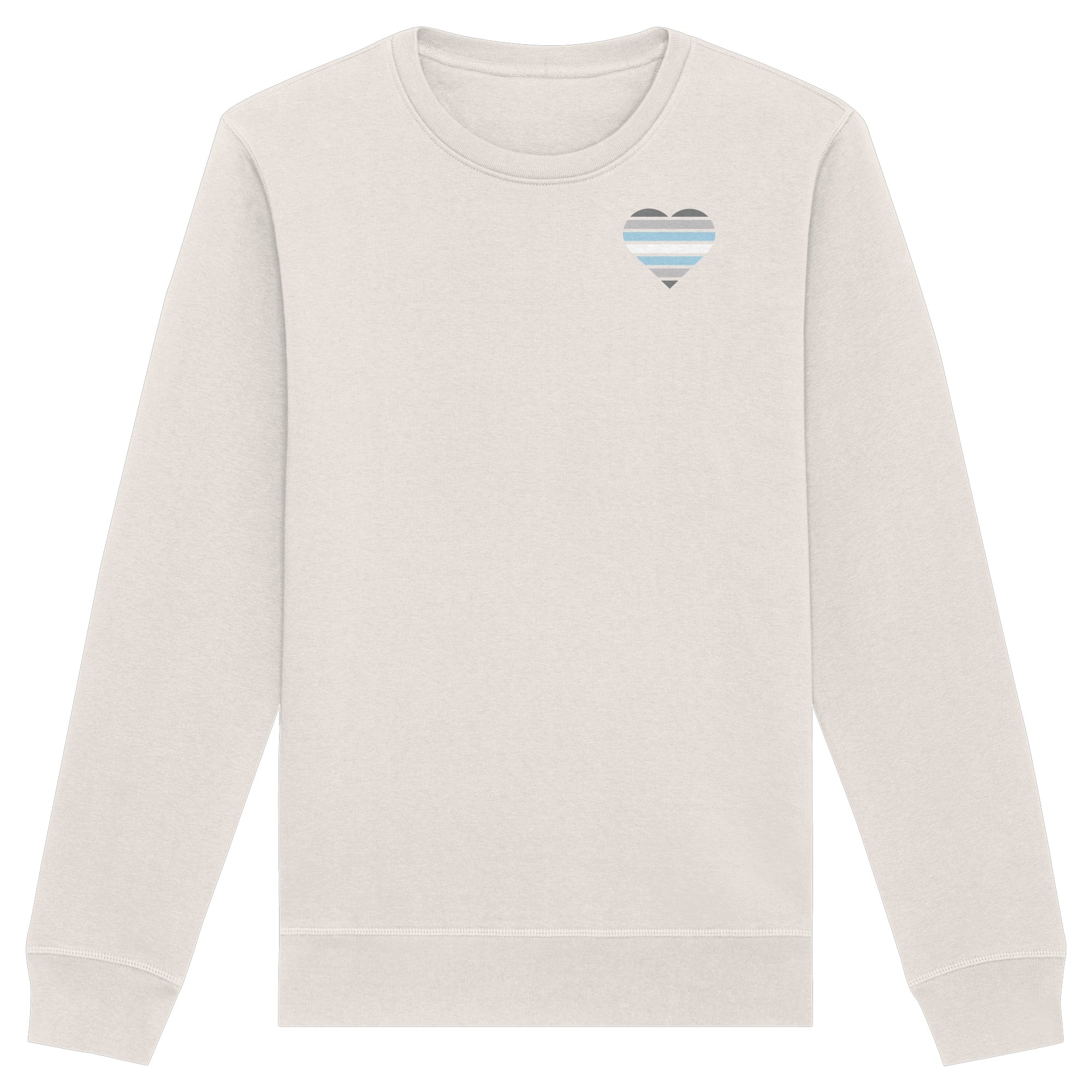 Organic Basic Sweatshirt - Demiboy Flag Herz Print