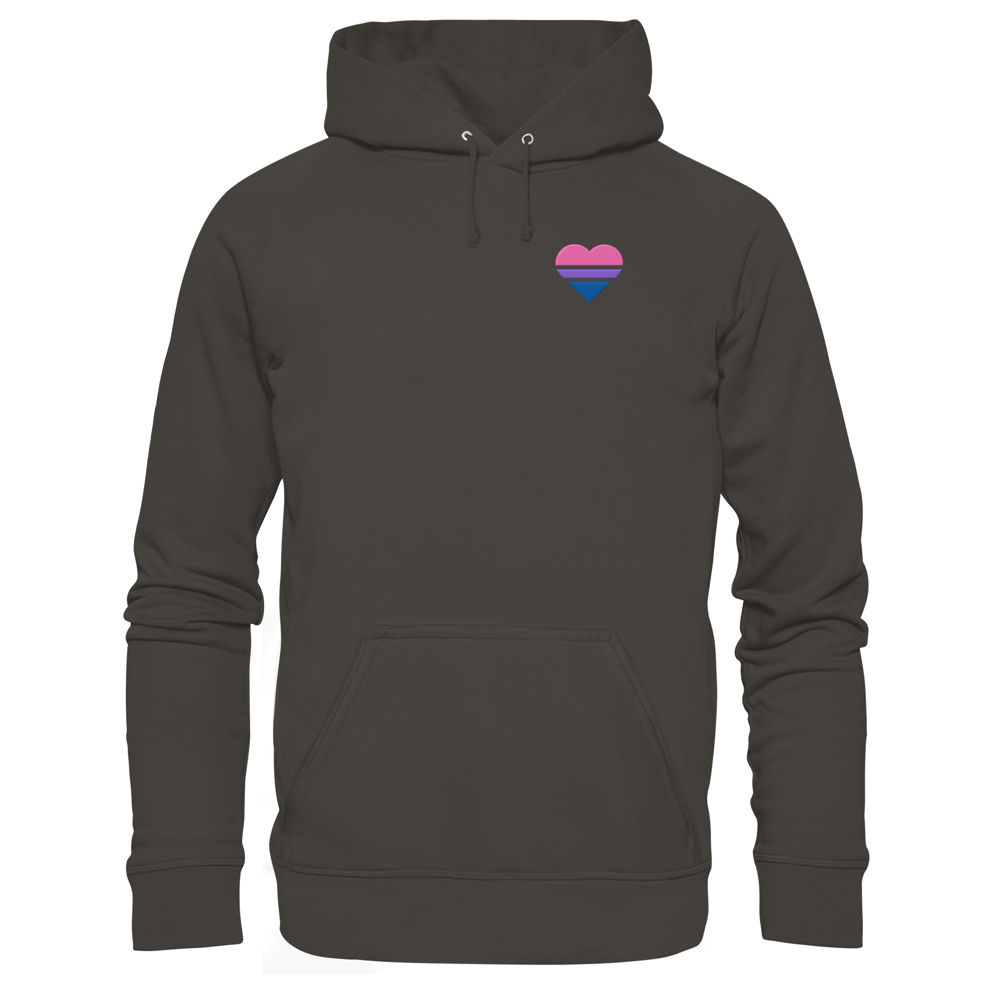 Basic Hoodie - Bisexual Flag Herz Stick