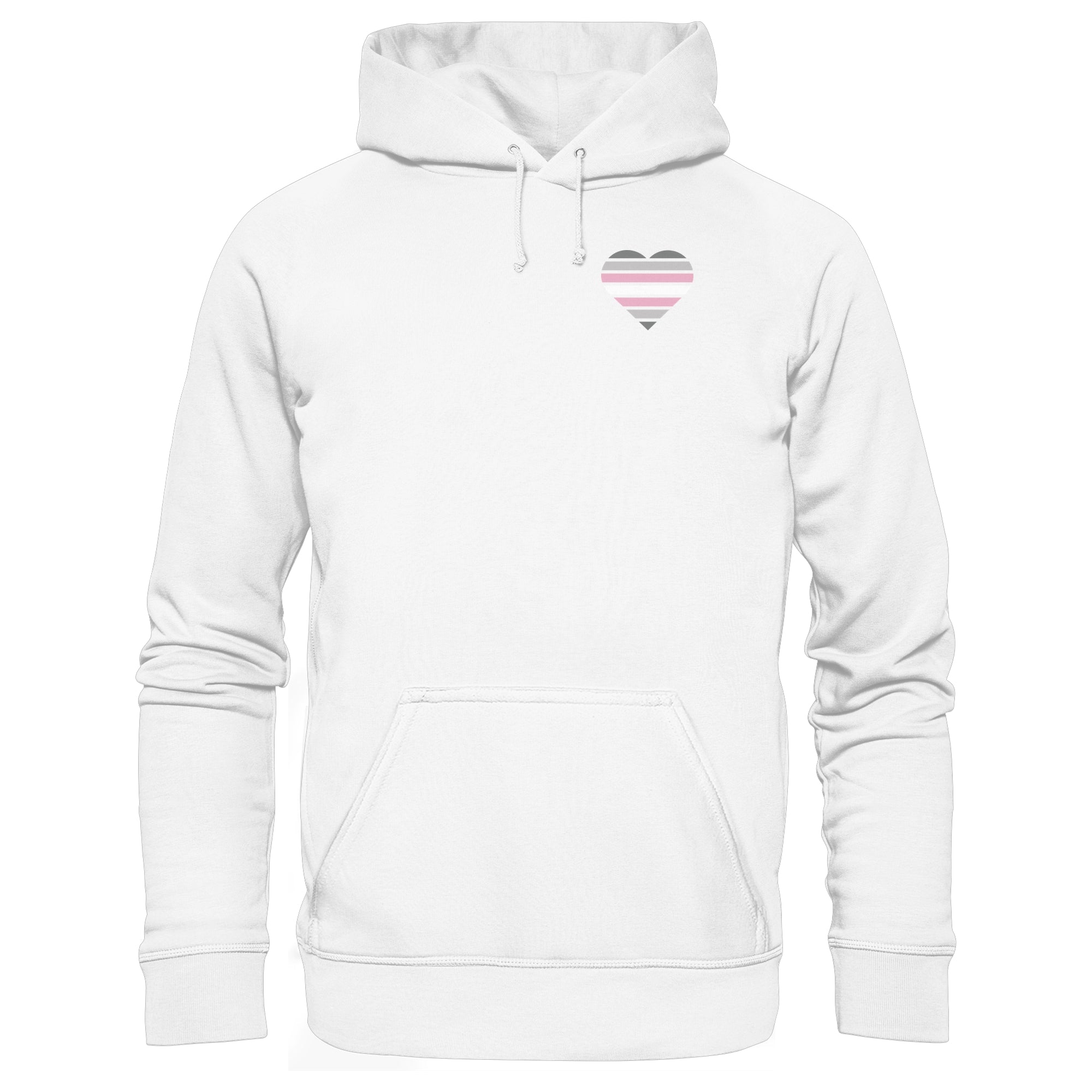 Organic Basic Hoodie - Demigirl Flag Herz Print