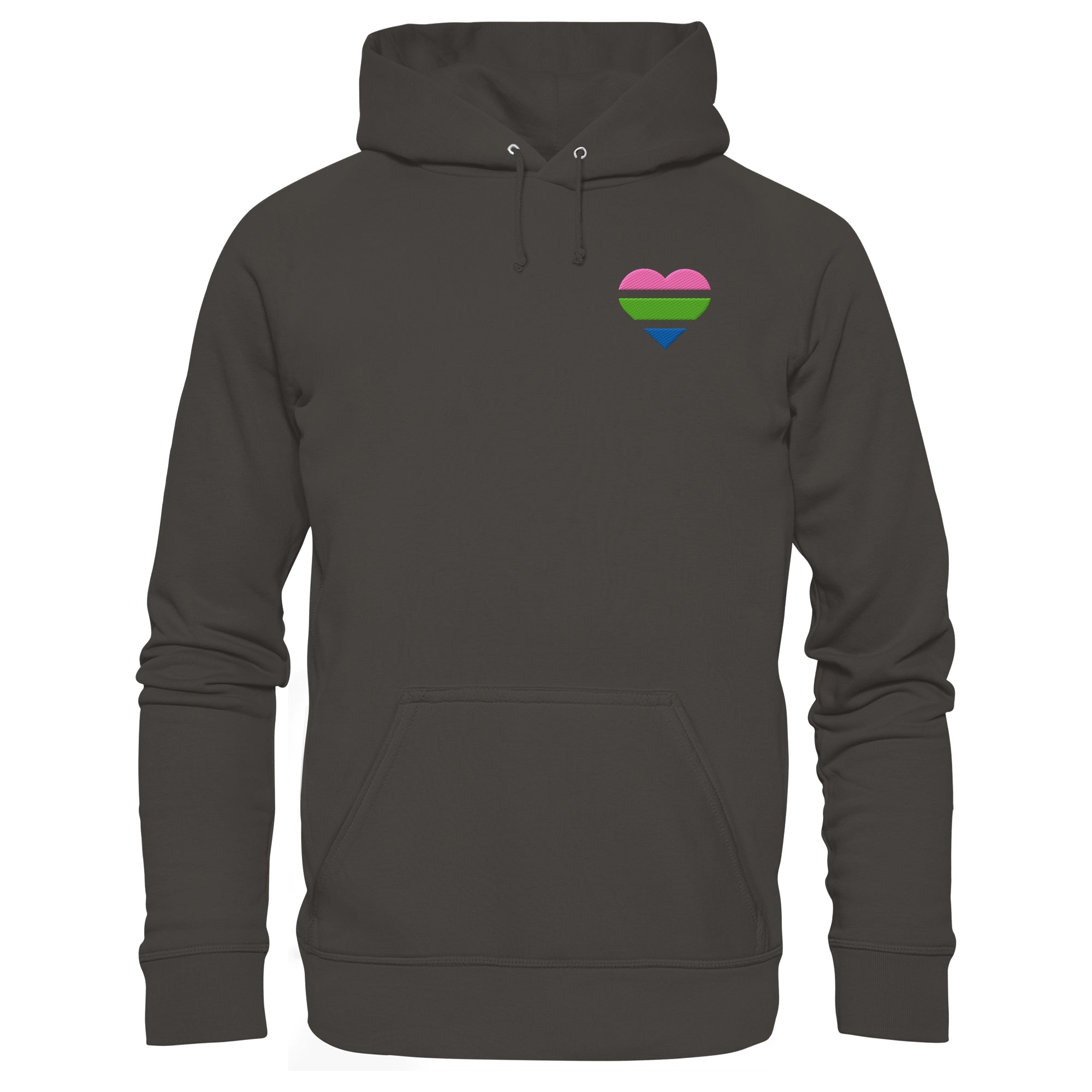 Basic Hoodie - Polysexual Flag Herz Stick