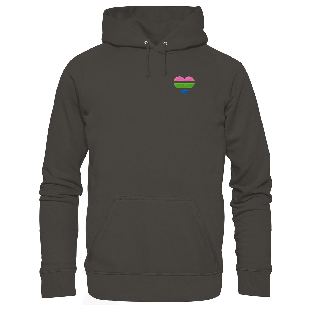 Basic Hoodie mit Herz Stick - Polysexual