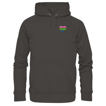 Basic Hoodie mit Herz Stick - Polysexual