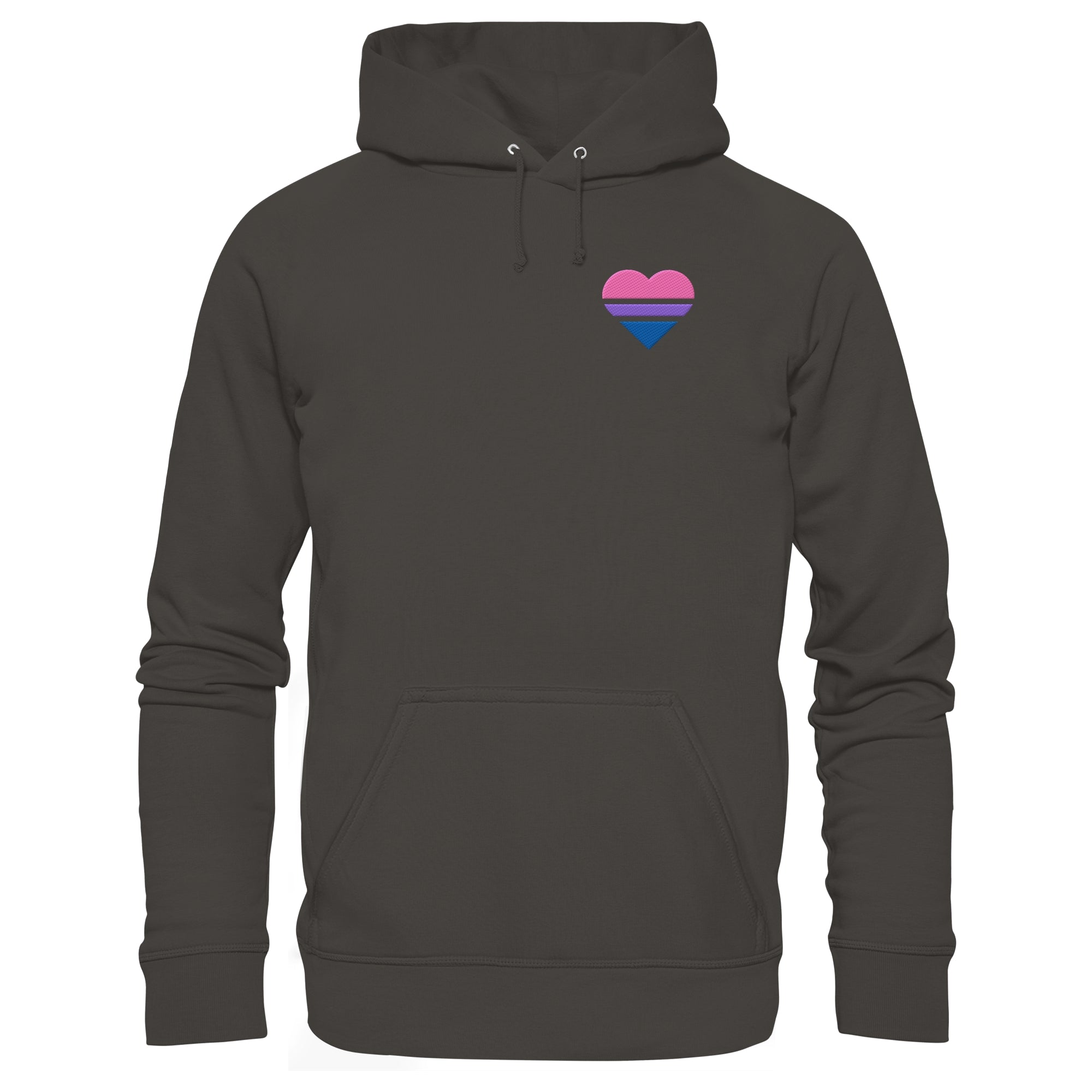Basic Hoodie - Bisexual Flag Herz Stick