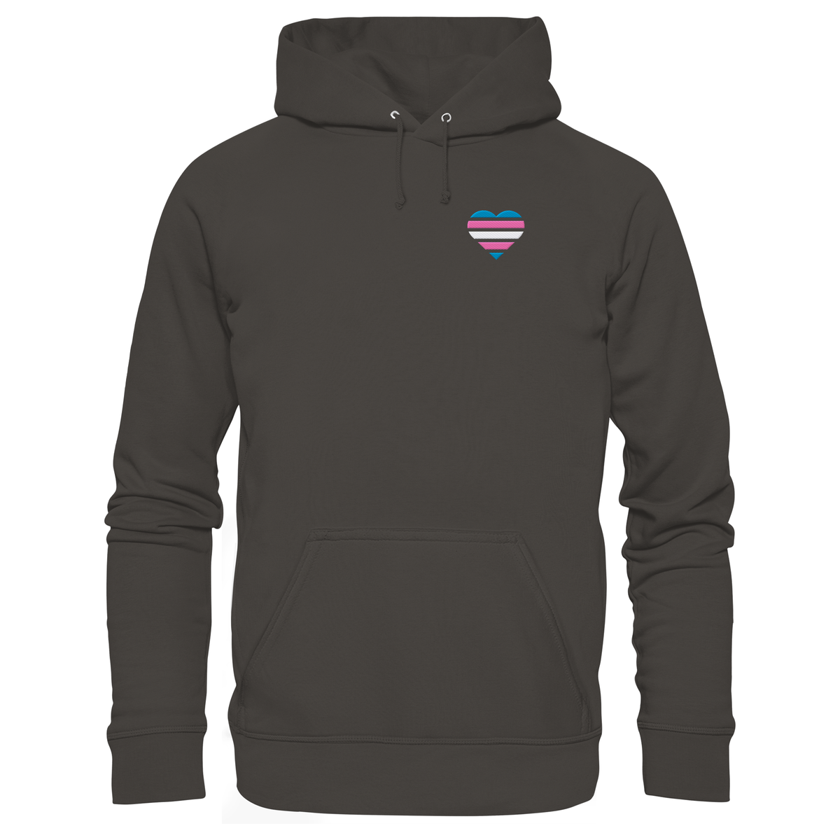 Basic Hoodie mit Herz Stick - Trans
