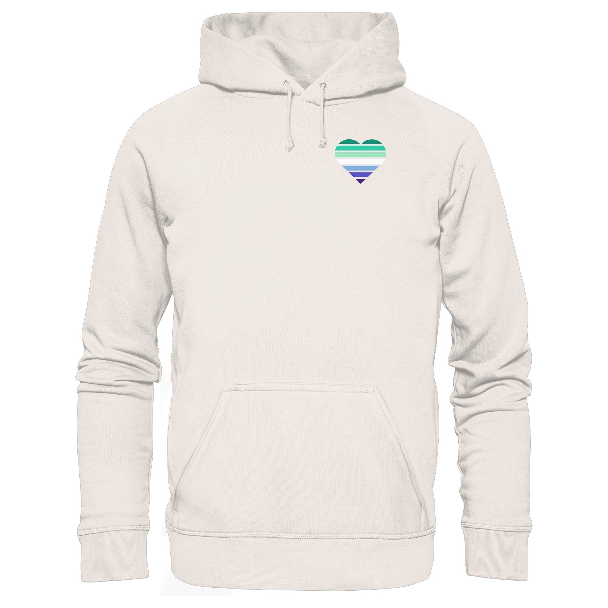 Organic Basic Hoodie - Gay Flag Herz Print