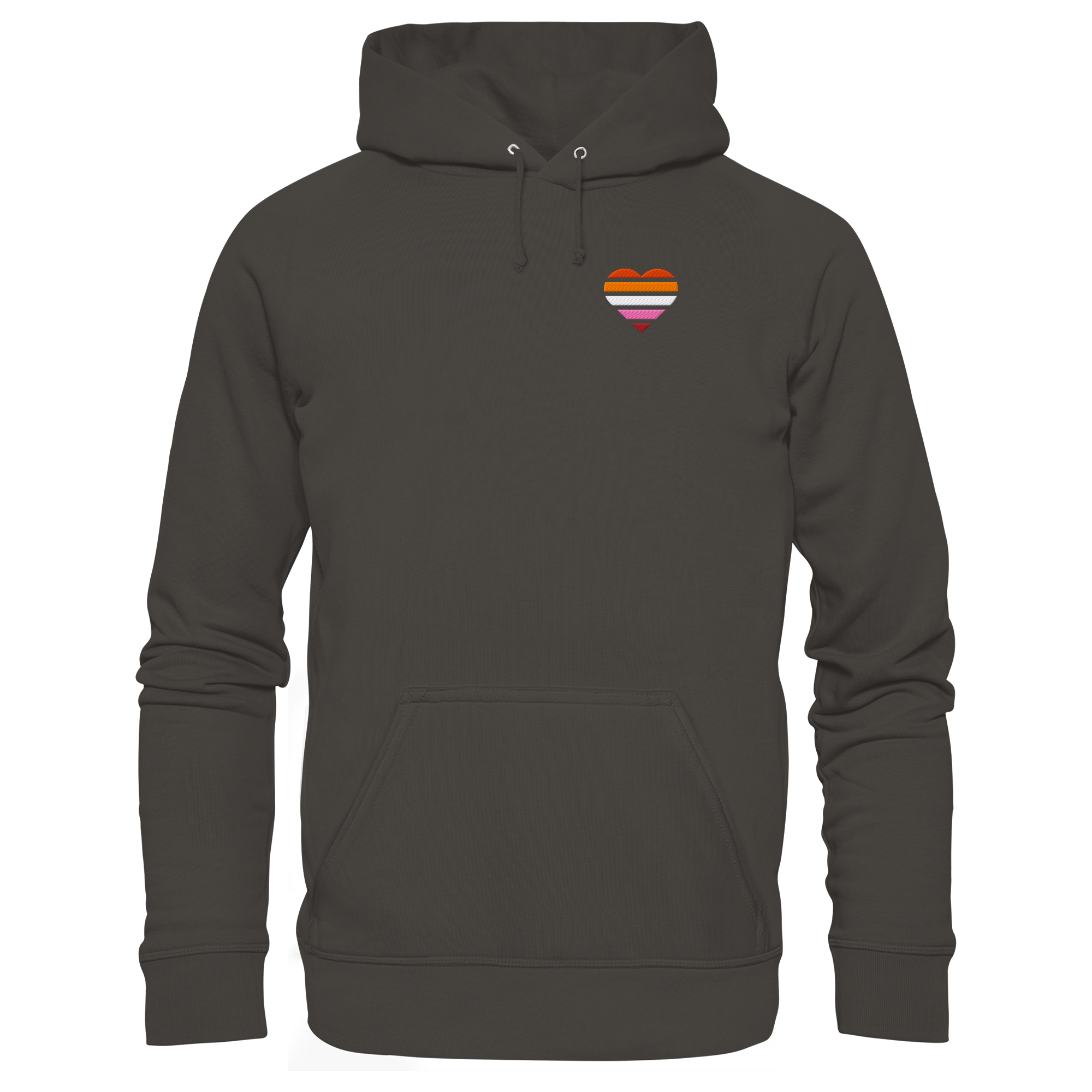 Basic Hoodie - Lesbian Flag Herz Stick