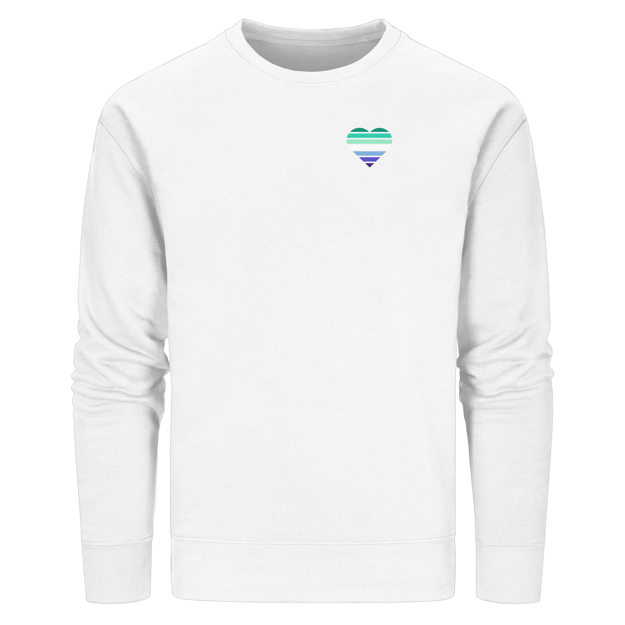 Organic Basic Sweatshirt - Gay Flag Herz Print
