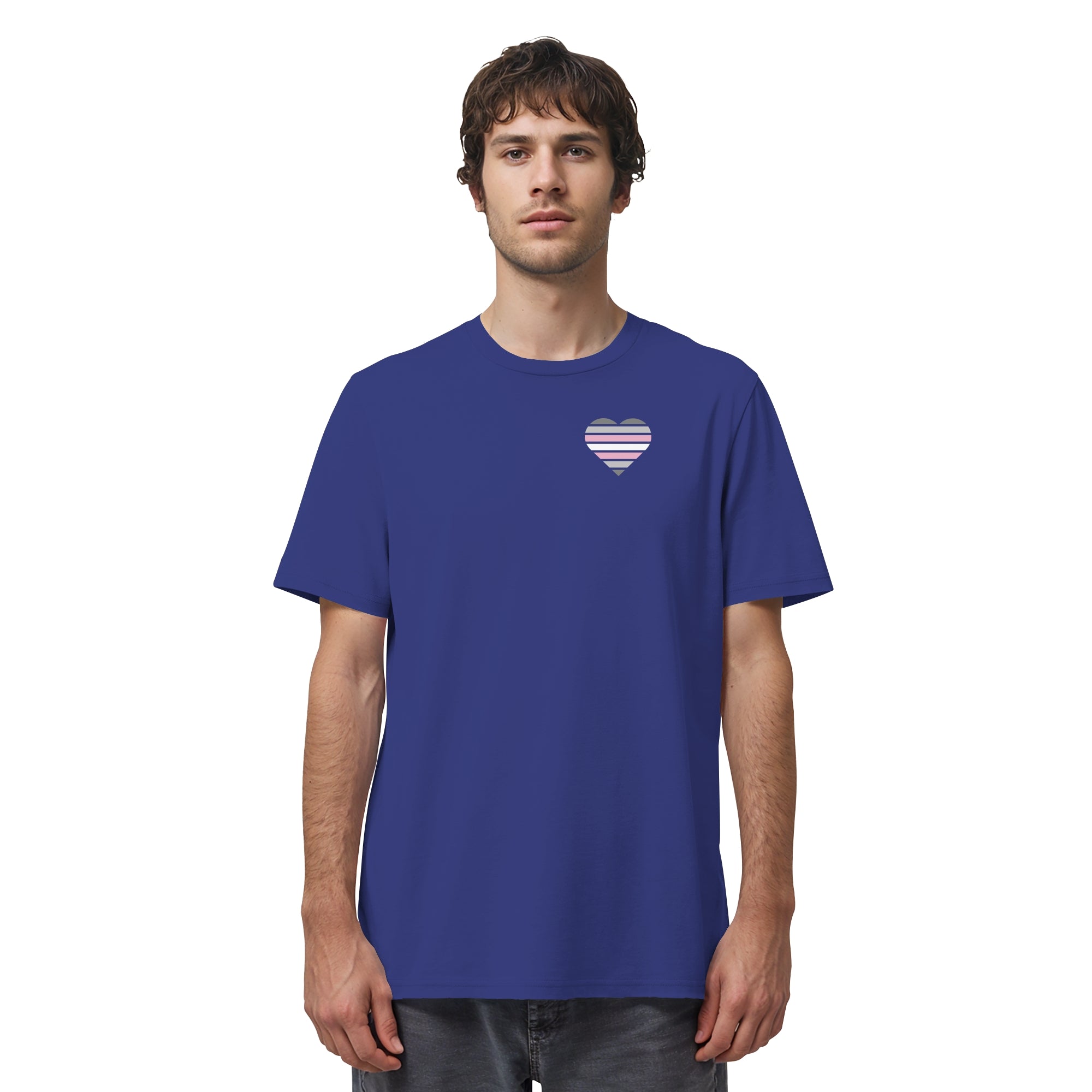 Organic Shirt - Demigirl Flag Herz Print