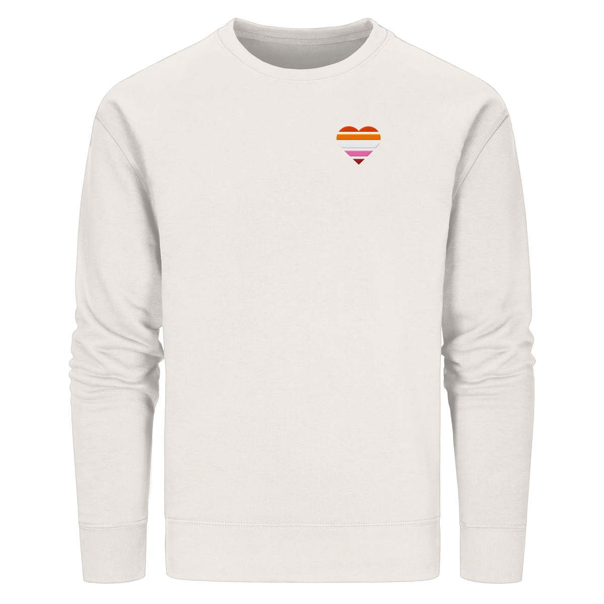 Organic Basic Sweatshirt mit Herz Stick - Lesbian