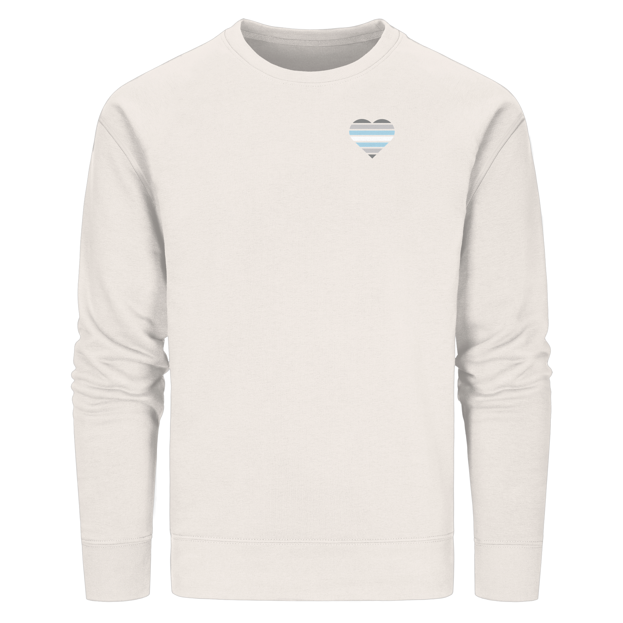 Organic Basic Sweatshirt - Demiboy Flag Herz Print