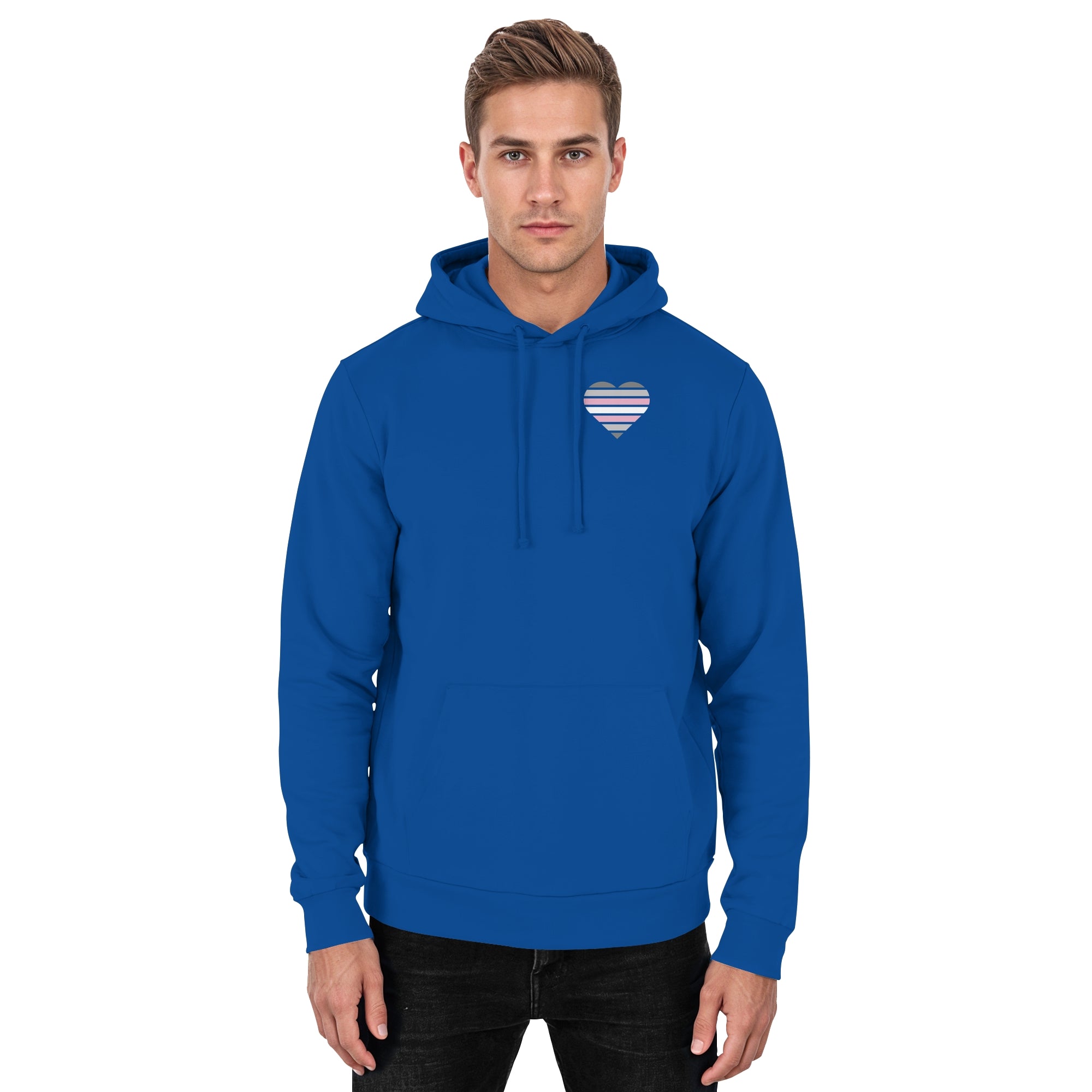 Basic Hoodie - Demigirl Flag Herz Print