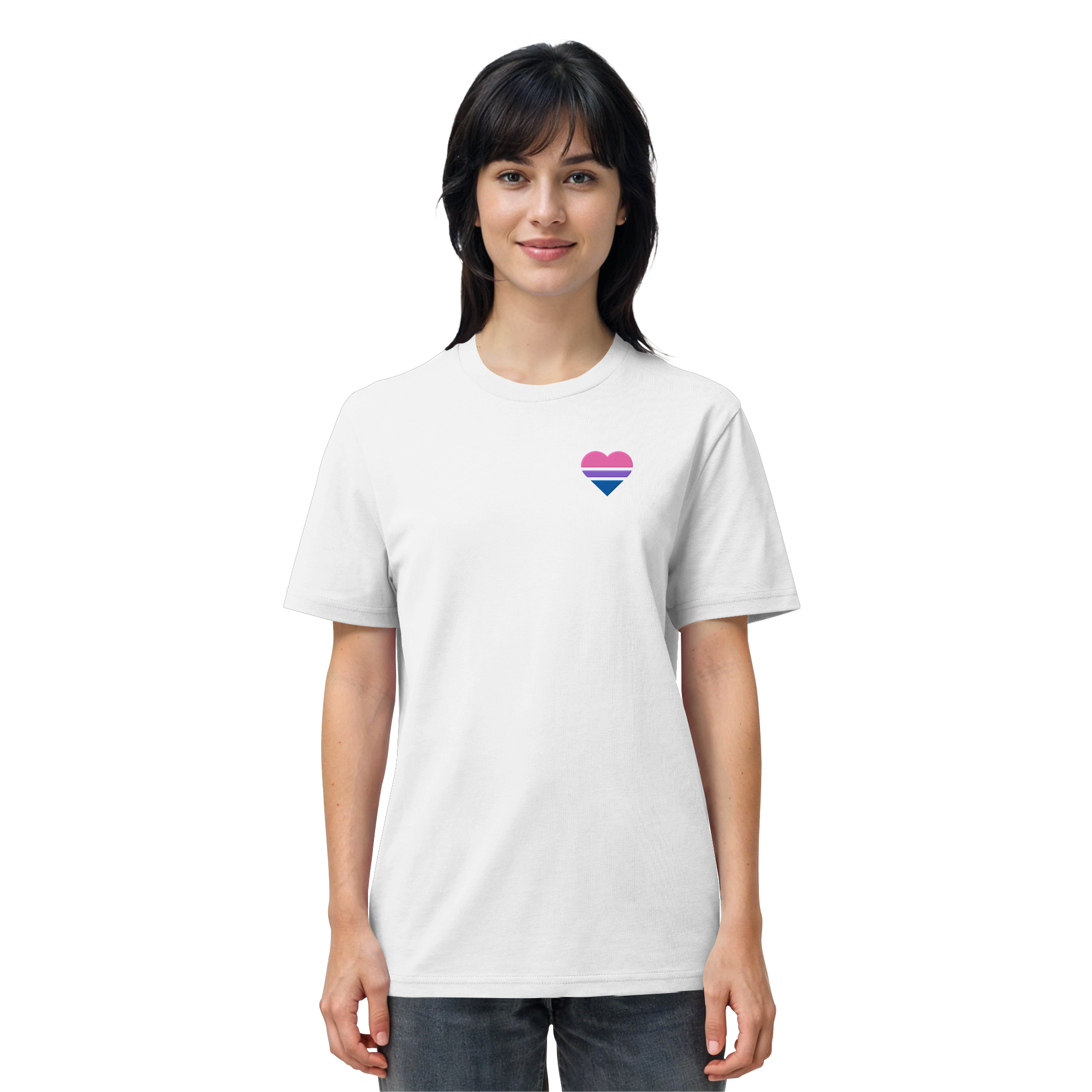 Organic Shirt - Bisexual Flag Herz Stick