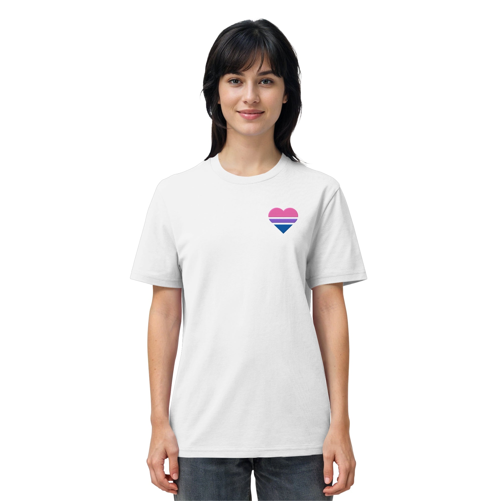 Organic Shirt - Bisexual Flag Herz Stick
