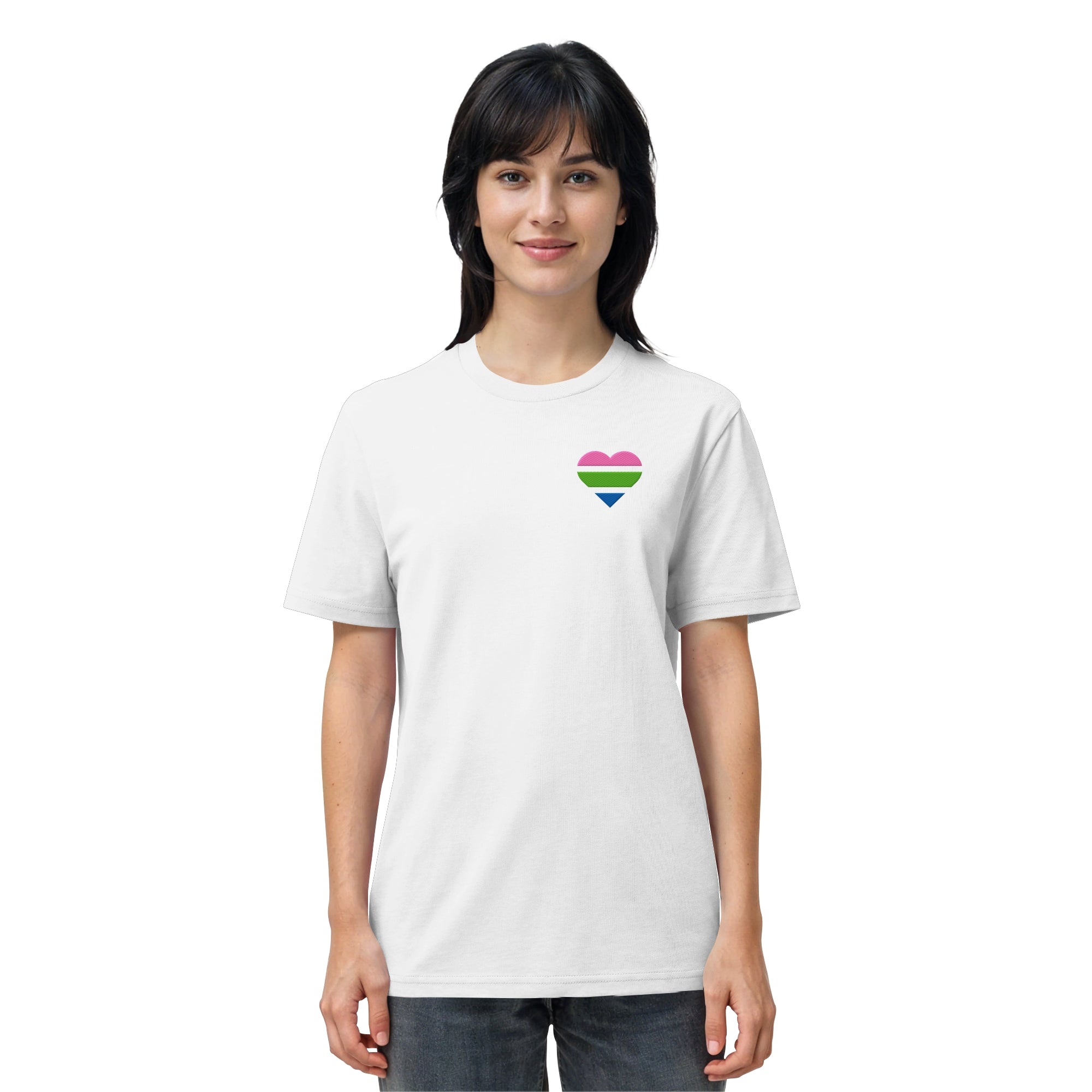 Organic Shirt - Polysexual Flag Herz Stick