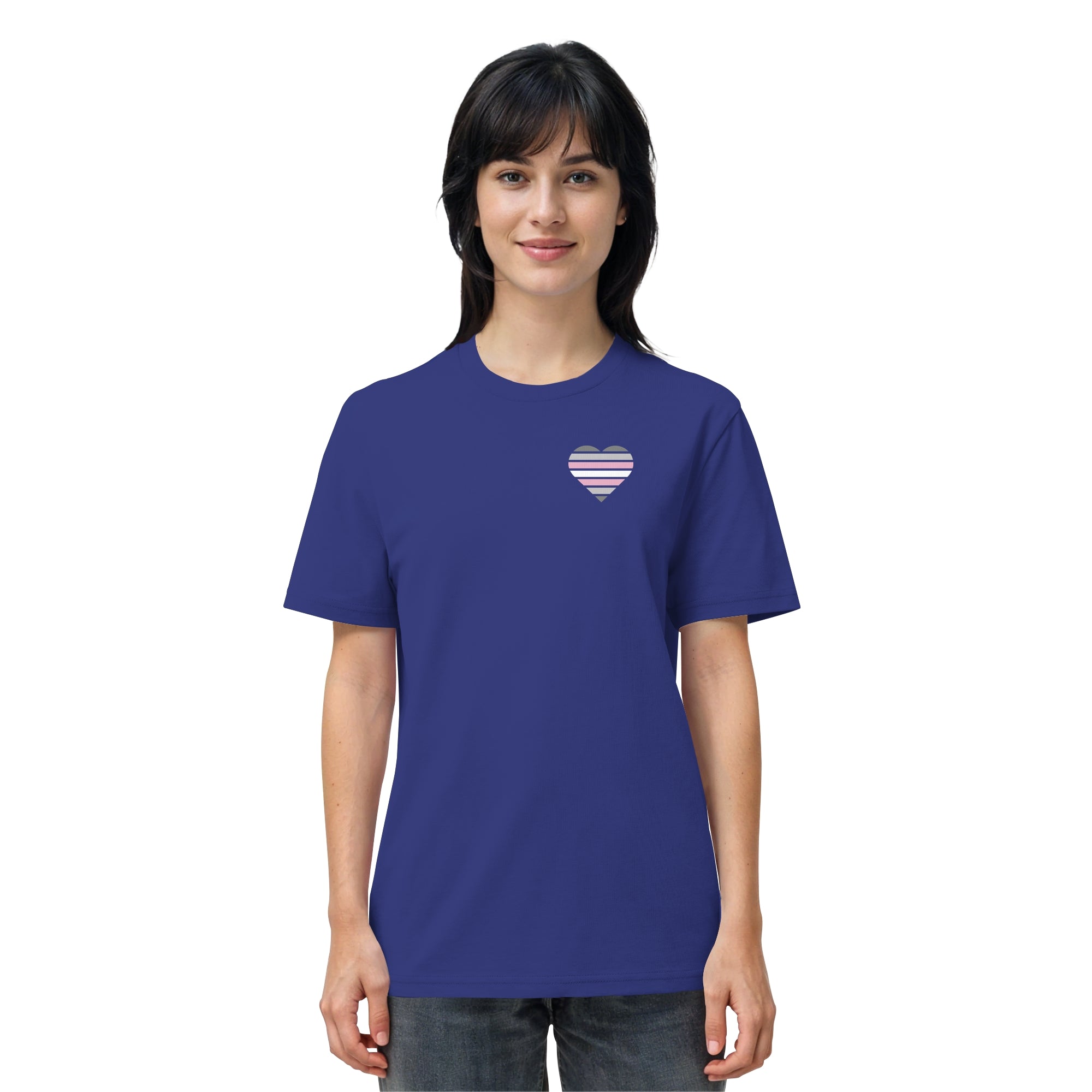 Organic Shirt - Demigirl Flag Herz Print