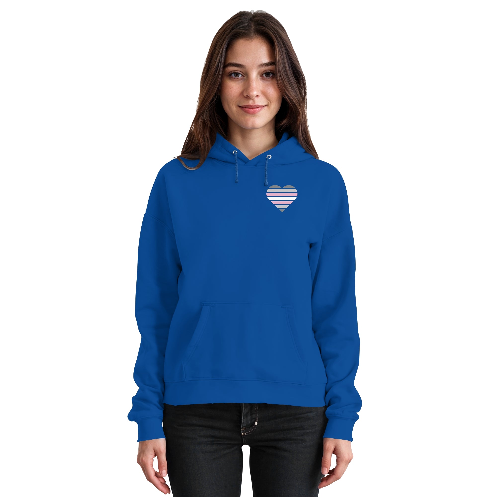 Basic Hoodie - Demigirl Flag Herz Print
