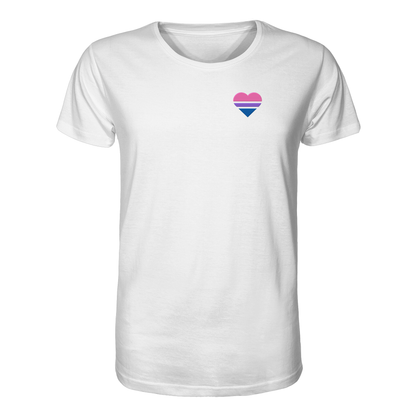 Organic Shirt mit Herz Stick - Bisexual