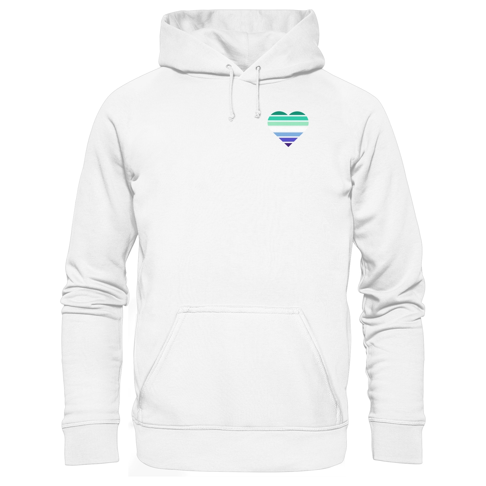 Organic Basic Hoodie - Gay Flag Herz Print