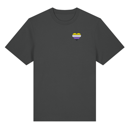 Organic Heavy Shirt mit Herz Stick - Nonbinary
