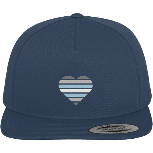Premium Snapback - Demiboy Flag Herz Print