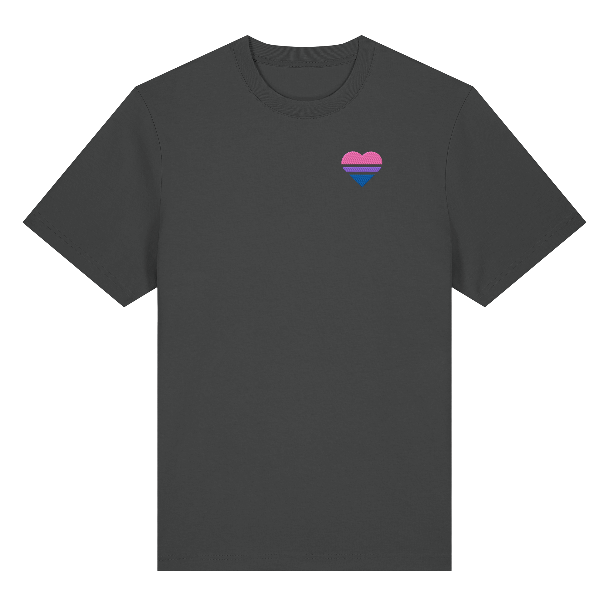Organic Heavy Shirt - Bisexual Flag Herz Stick