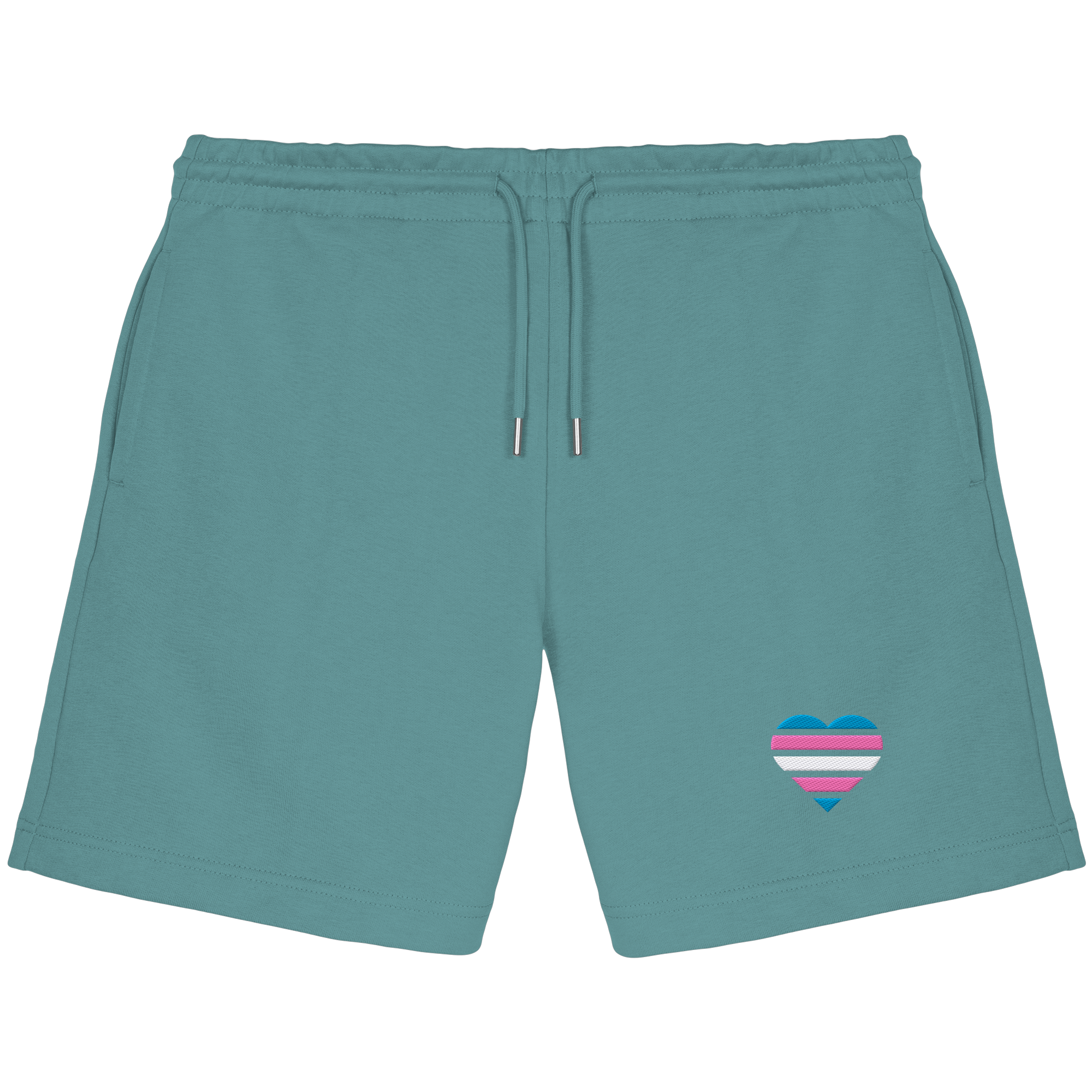 Organic Jogger Shorts - Trans Flag Herz Stick