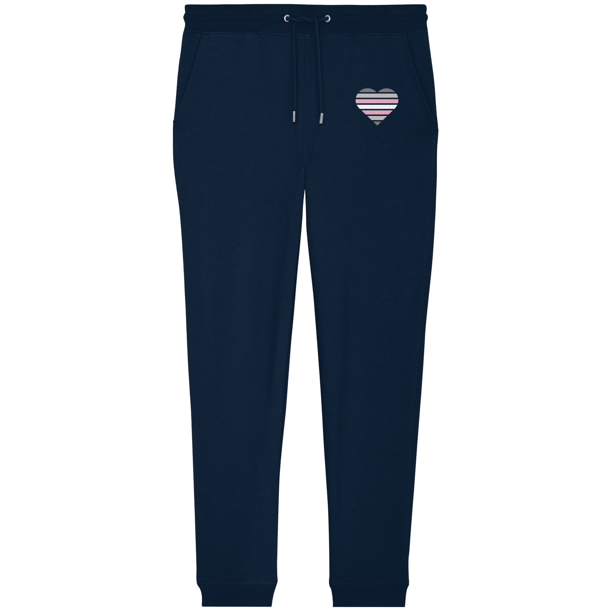 Organic Jogger Pants - Demigirl Flag Herz Print