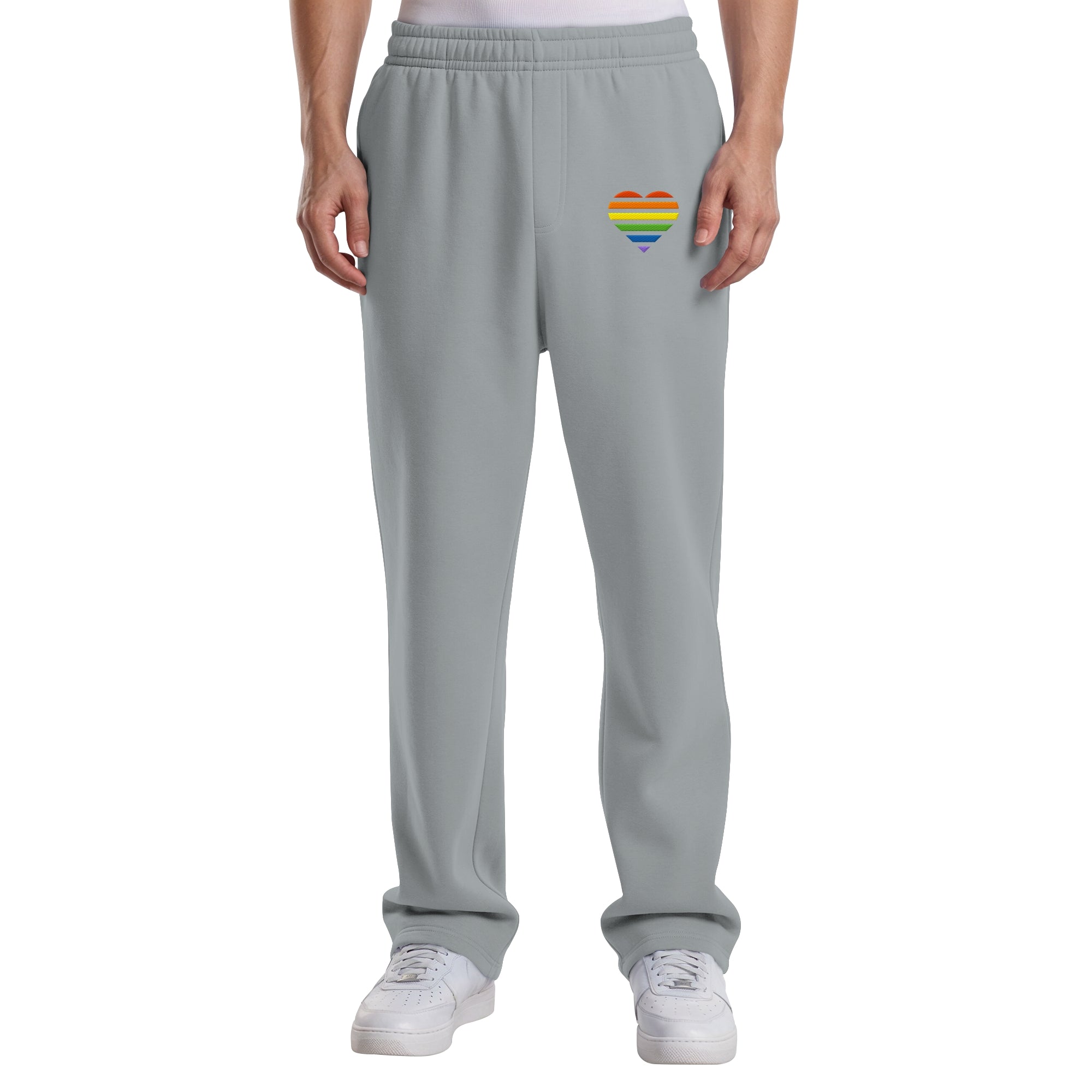 Fluffy Track Sweatpants - Pride Flag Herz Stick