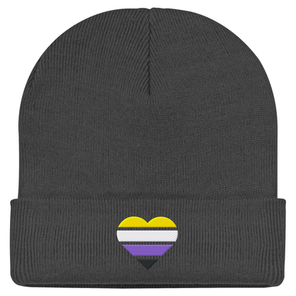 Classic Beanie mit Herz Stick - Nonbinary