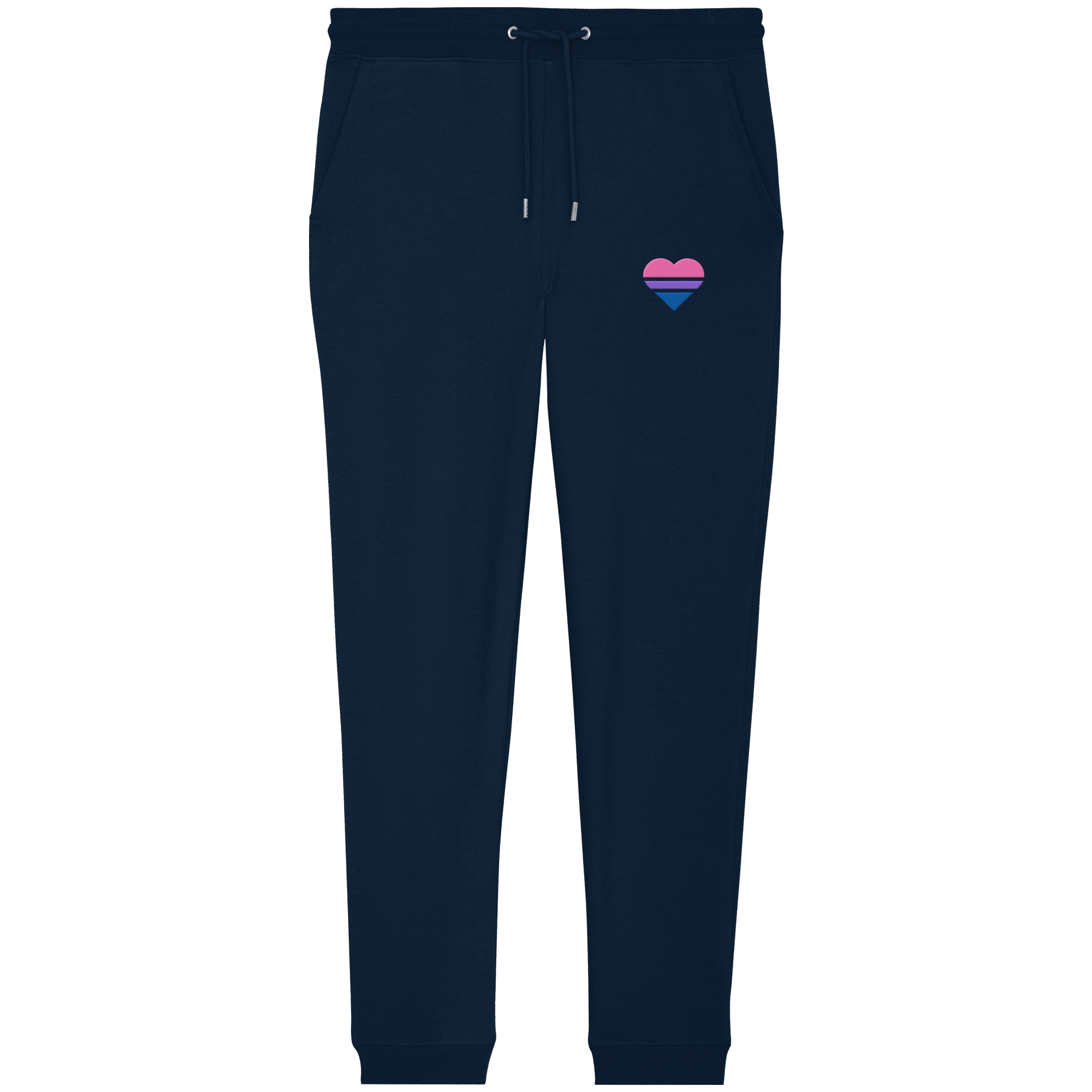 Organic Jogger Pants - Bisexual Flag Herz Stick
