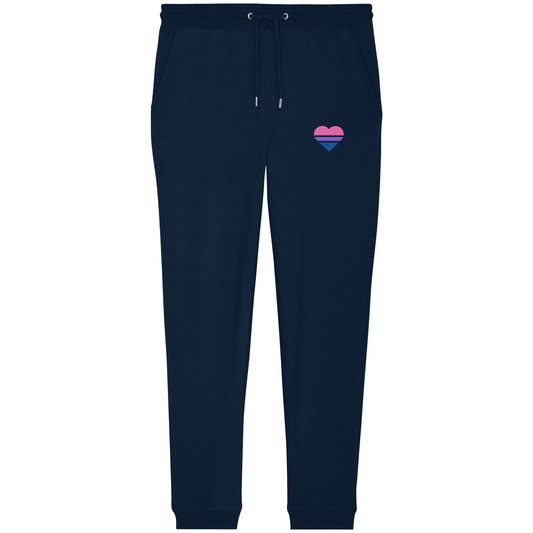 Organic Jogger Pants - Bisexual Flag Herz Stick