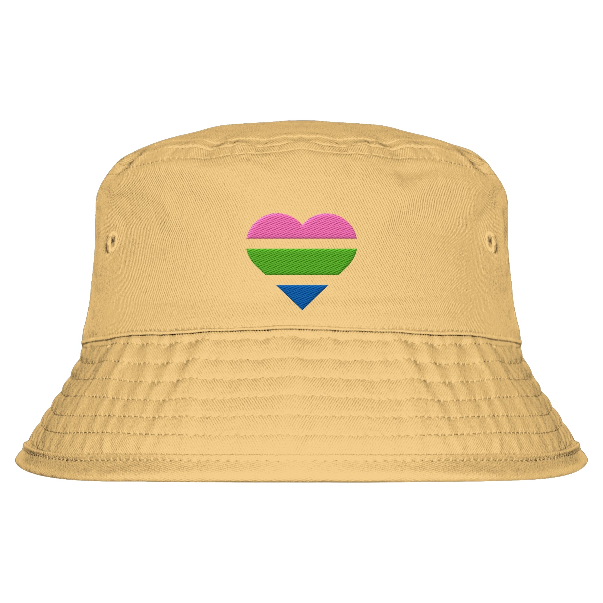 Organic Bucket Hat - Polysexual Flag Herz Stick