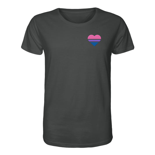 Organic Shirt - Bisexual Flag Herz Stick