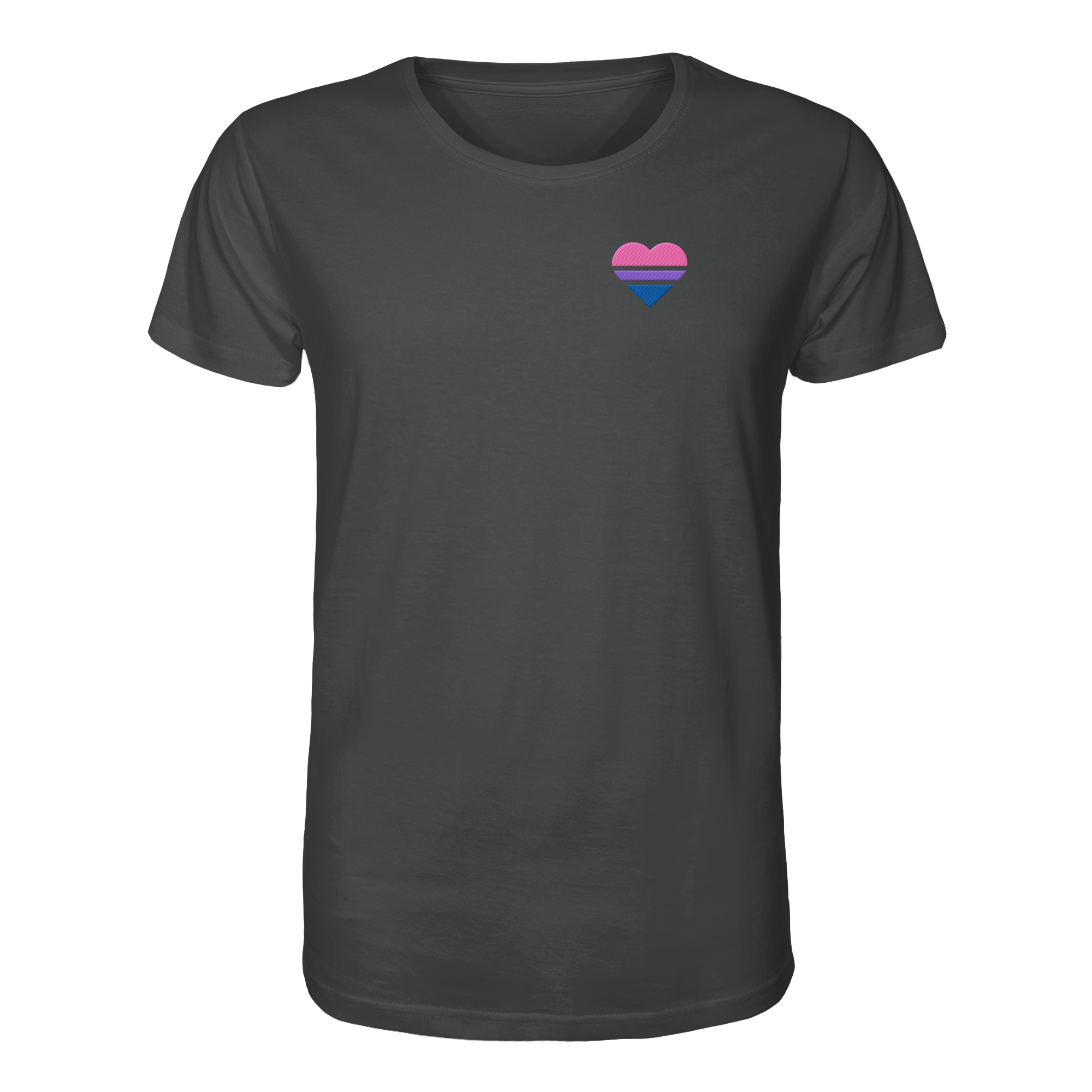 Organic Shirt - Bisexual Flag Herz Stick