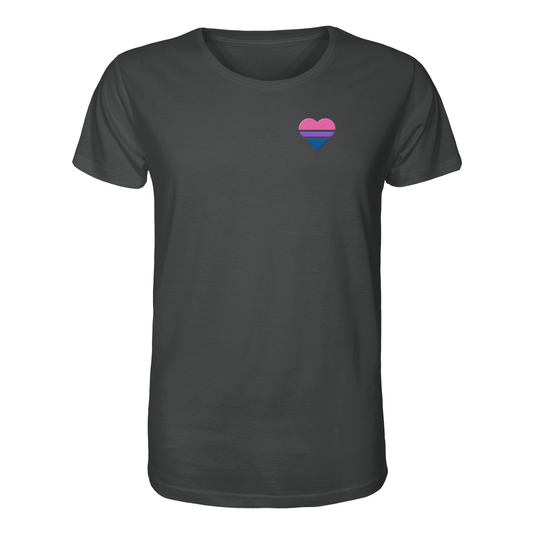Organic Shirt - Bisexual Flag Herz Stick