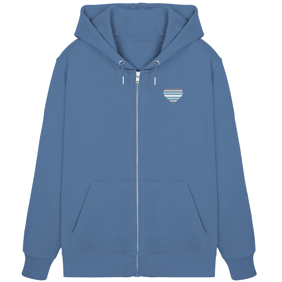 Organic Zipper mit Herz - Demiboy