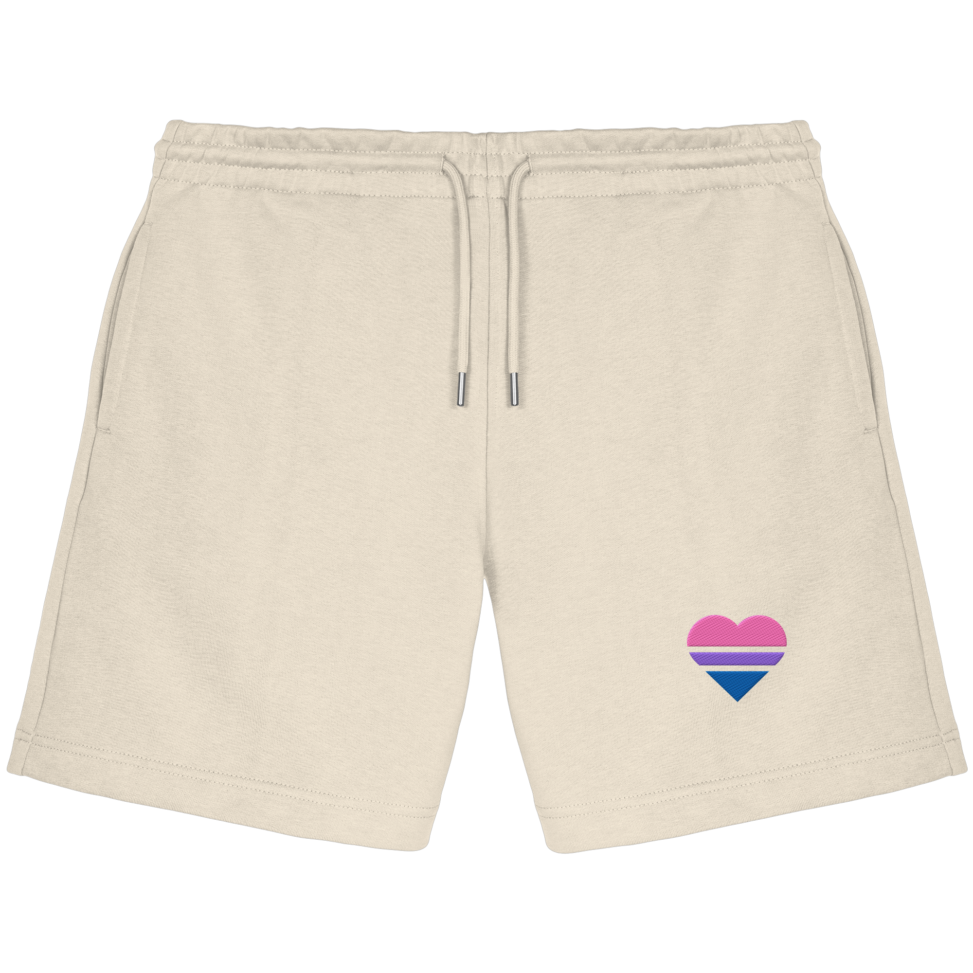 Organic Jogger Shorts - Bisexual Flag Herz Stick
