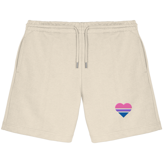 Organic Jogger Shorts - Bisexual Flag Herz Stick