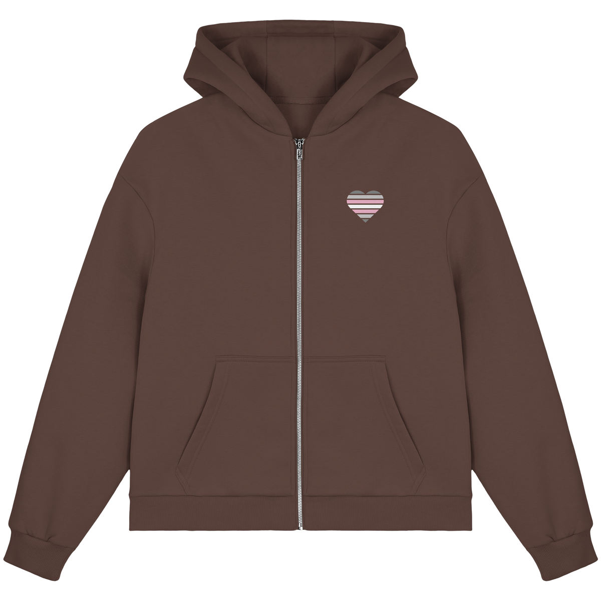Fluffy Boxcut Zipper mit Herz - Demigirl